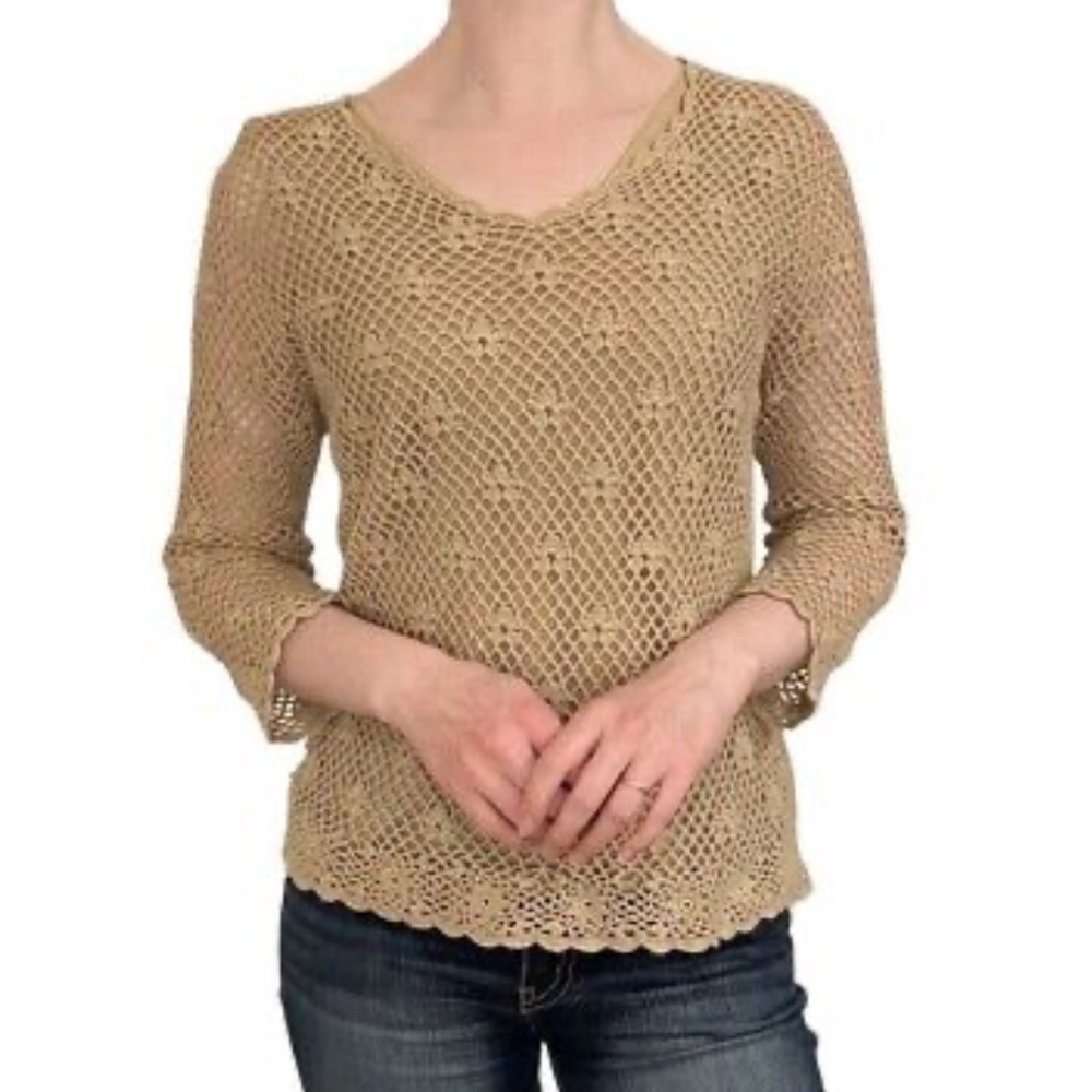 Crochet Tan Long Sleeve